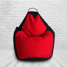 Крісло-мішок Груша Колір Чорний + Червоний (Black + 162)